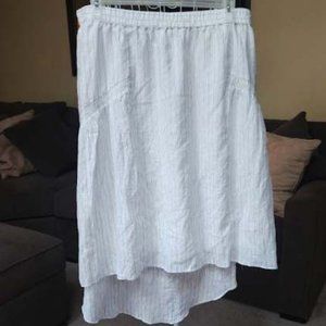 NWT Mossimo white pinstriped high / low skirt sz XXL